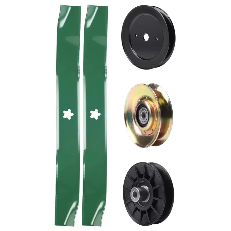 UDC Parts Mower Kit / Pulley 127783 + Pulley 129861 + Pulley 532194326 + 2 Pack Blades 134149 / Fits Husqvarna LT152