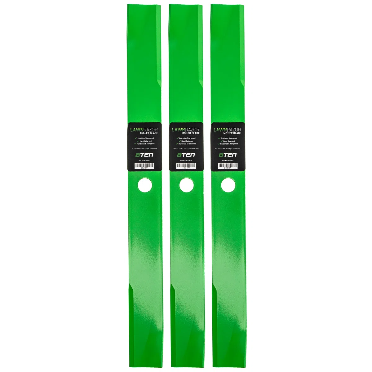 LawnRAZOR Medium Lift Blade For John Deere AM35557 M48452 M112847 | 3-PACK