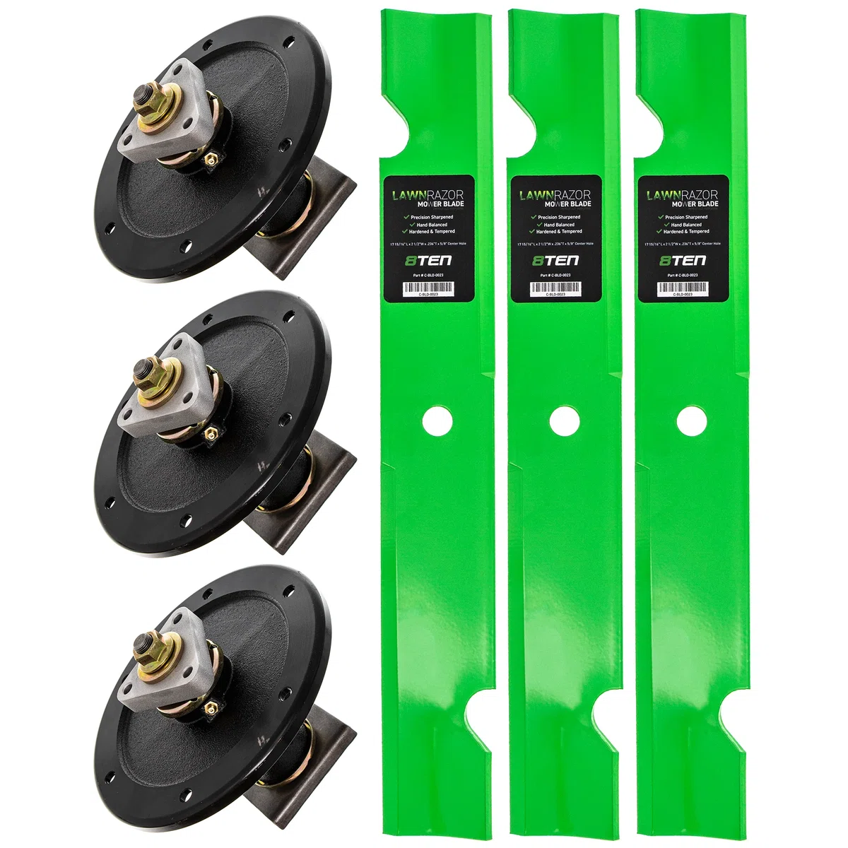 Mower Deck Blades & Spindles Kit For Husqvarna Exmark MK1001908