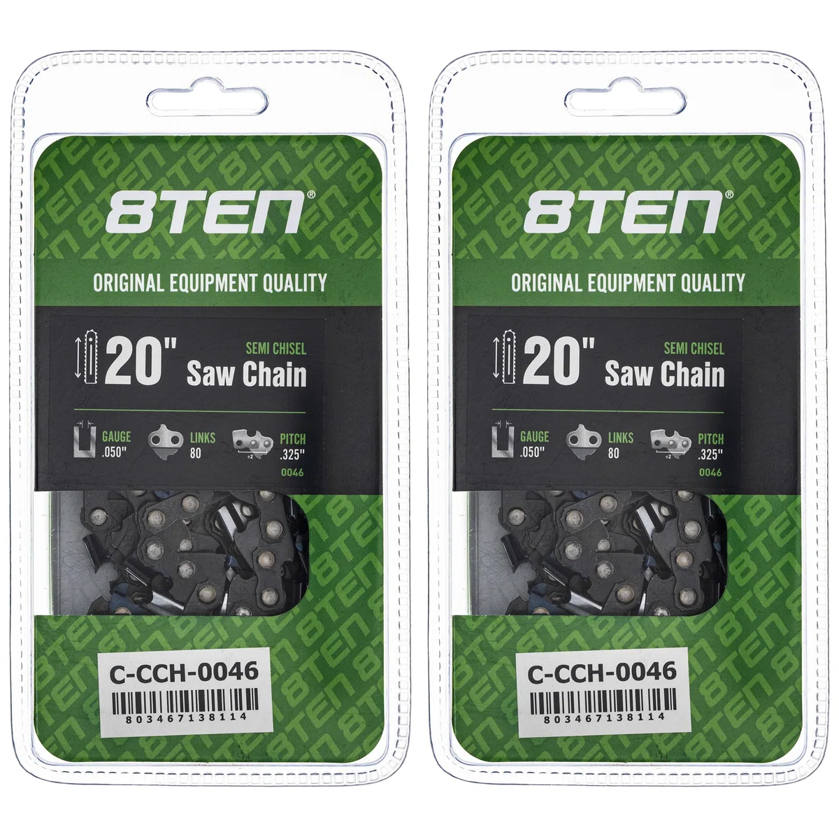 Chainsaw Chain 20 Inch .050 .325 80DL For Makita 501840880 591095780 20LPX080G 501840680 581643680 | 2-PACK