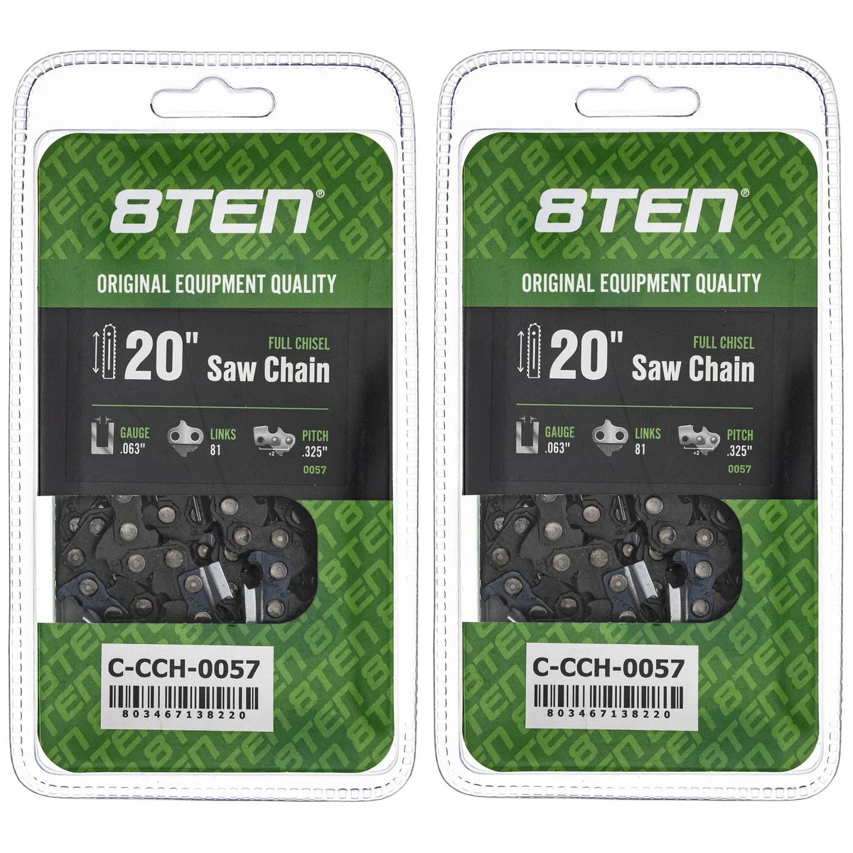Chainsaw Chain 20 Inch .063 .325 81DL For Stihl Husqvarna Solo 22BPX081G 22LPX081G 26RM381 26RSC81 | 2-PACK
