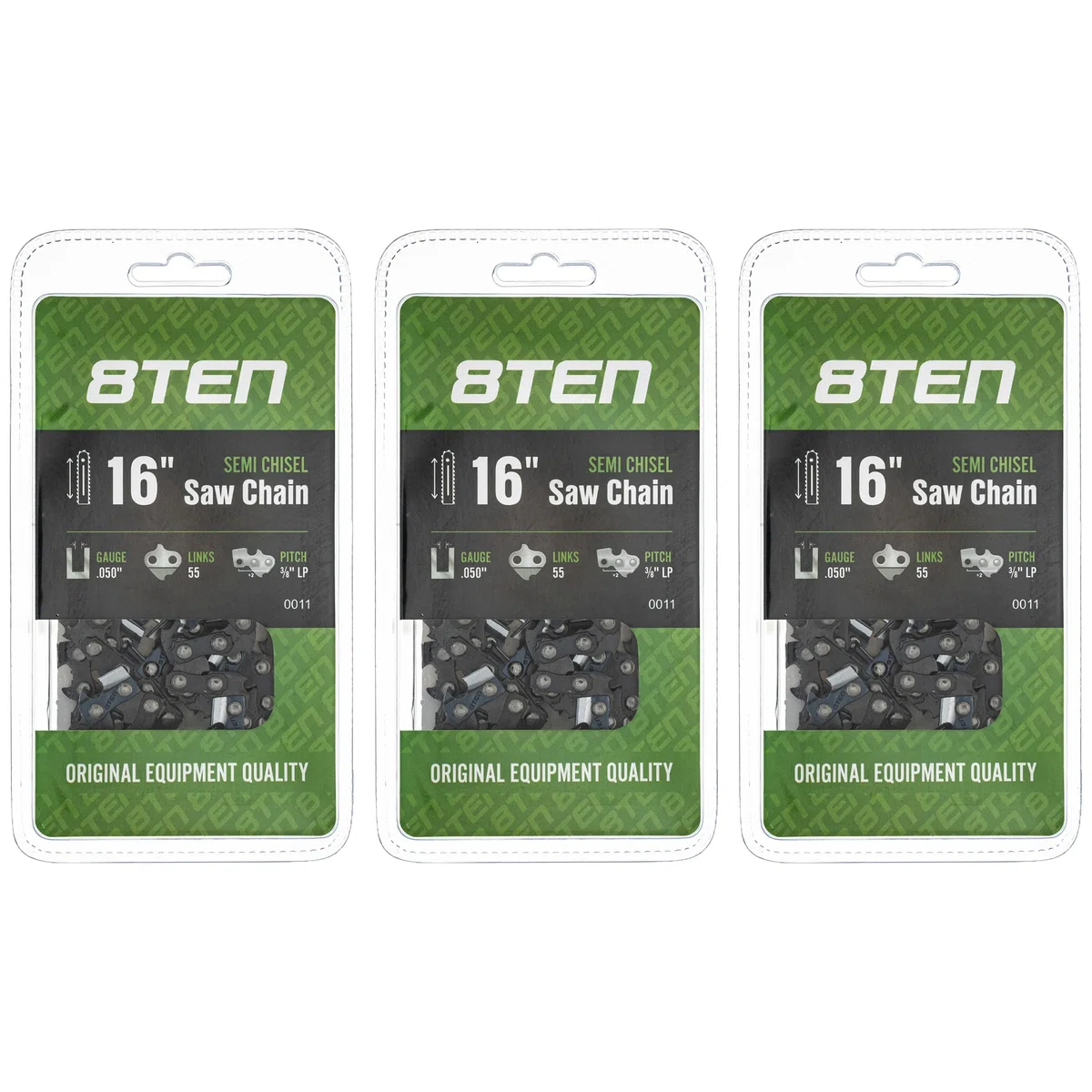 Chainsaw Chain 16 Inch .050 3/8 55DL For Stihl Homelite 63PM55 63PM55E 501847055 63PM355E S93G55 | 3-PACK