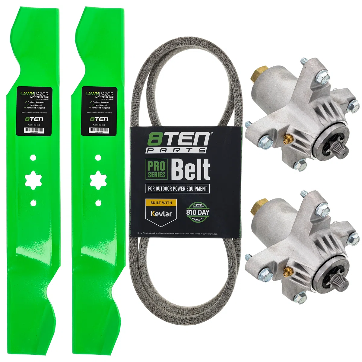 Deck Spindles, Blades, & Belt Kit For Yard-Machines White Outdoor Turf Pro MK1001914