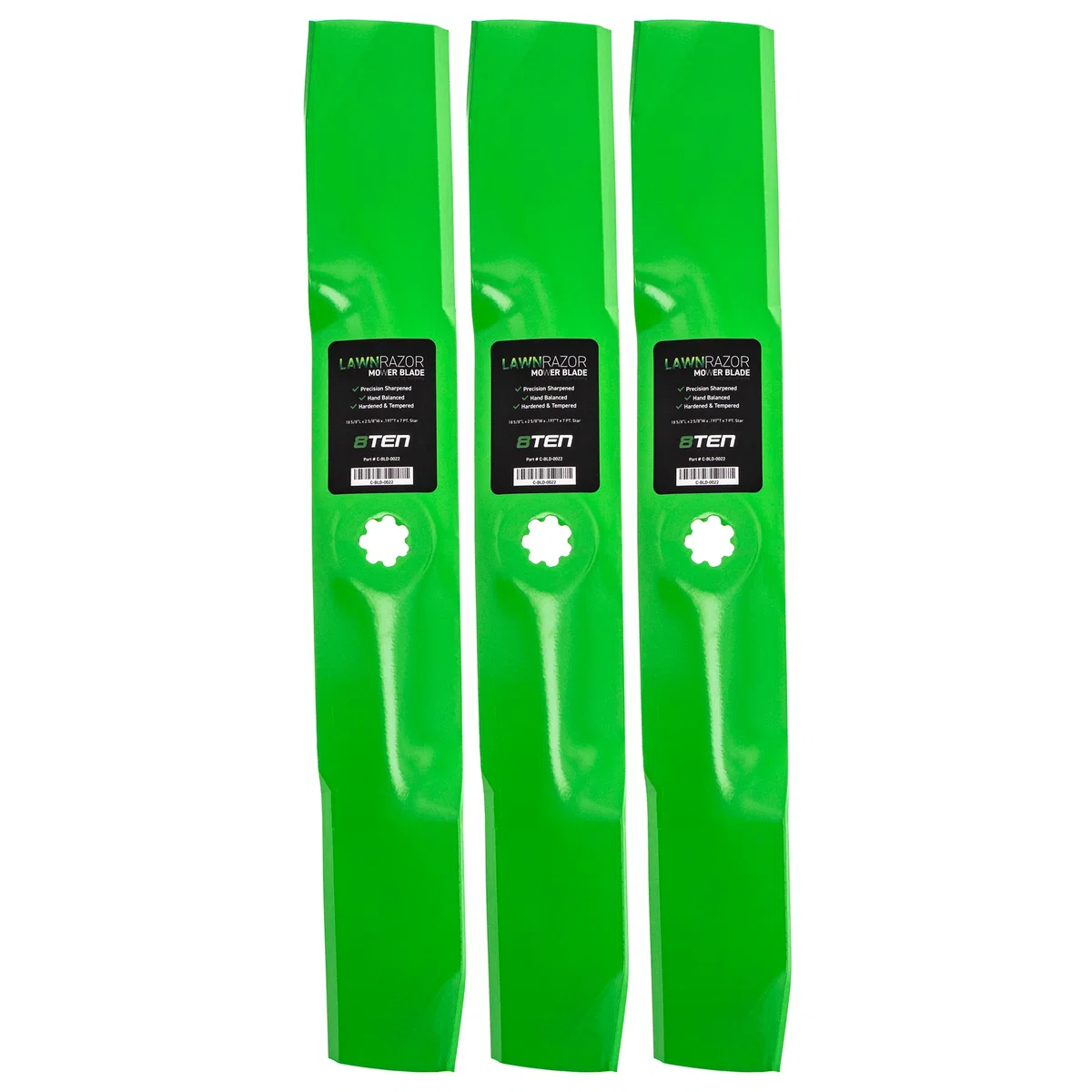LawnRAZOR Medium Lift Blade For John Deere GX21380 GY20684 GY20679 GY20686 SPM684375001 | 3-PACK