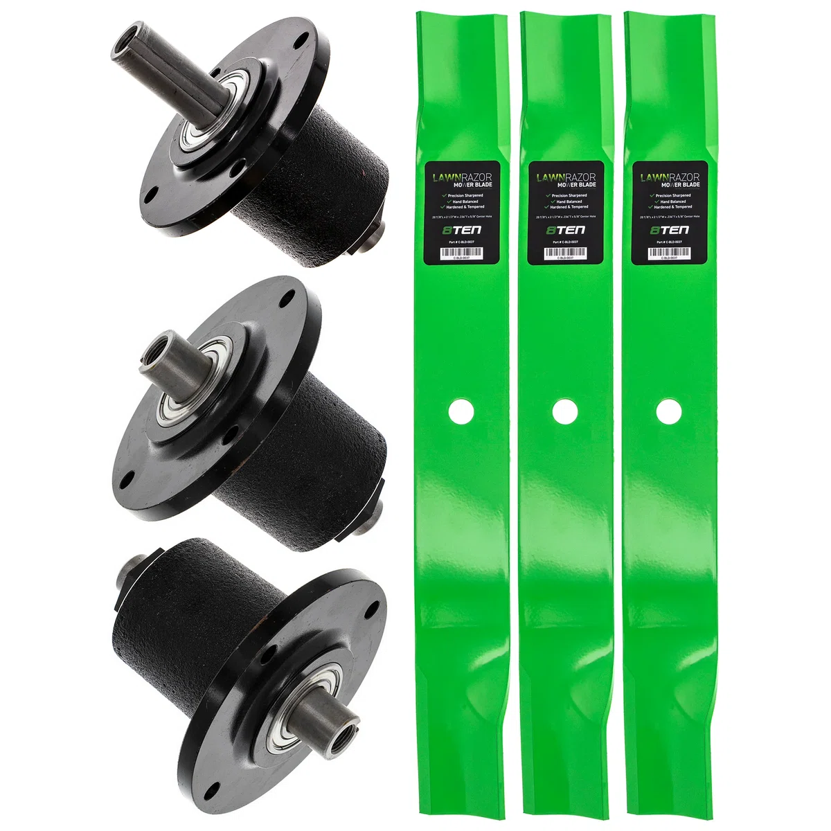 Deck Spindle Rolled High Lift Blade Kit For Schiller MK1001985