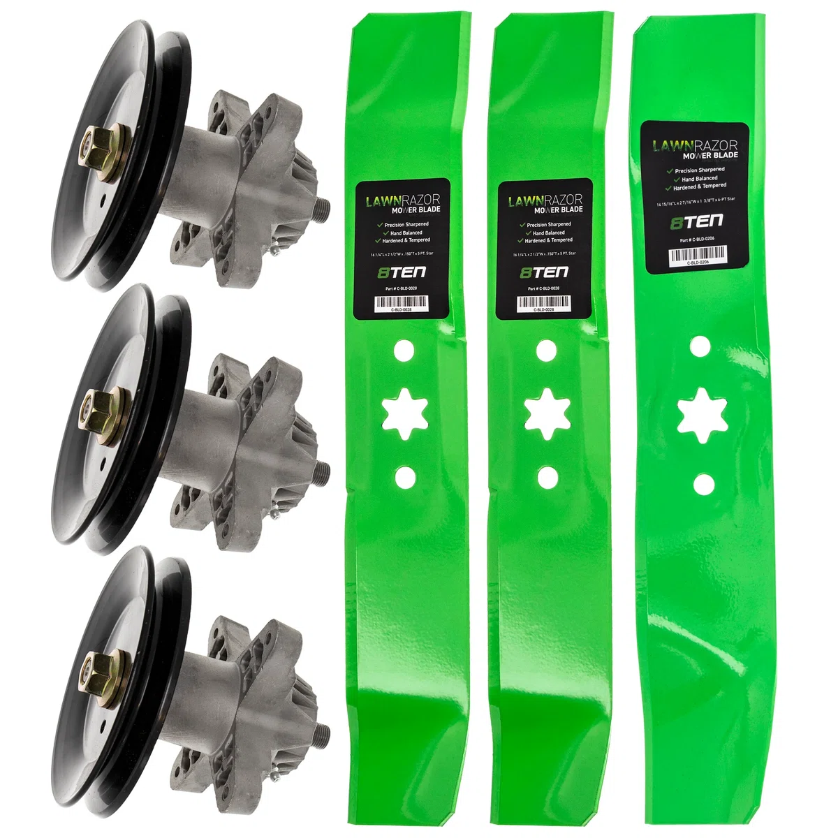 Spindle Center Blade Outer Blades Kit For Columbia Troy-Bilt Yard-Man MK1002317