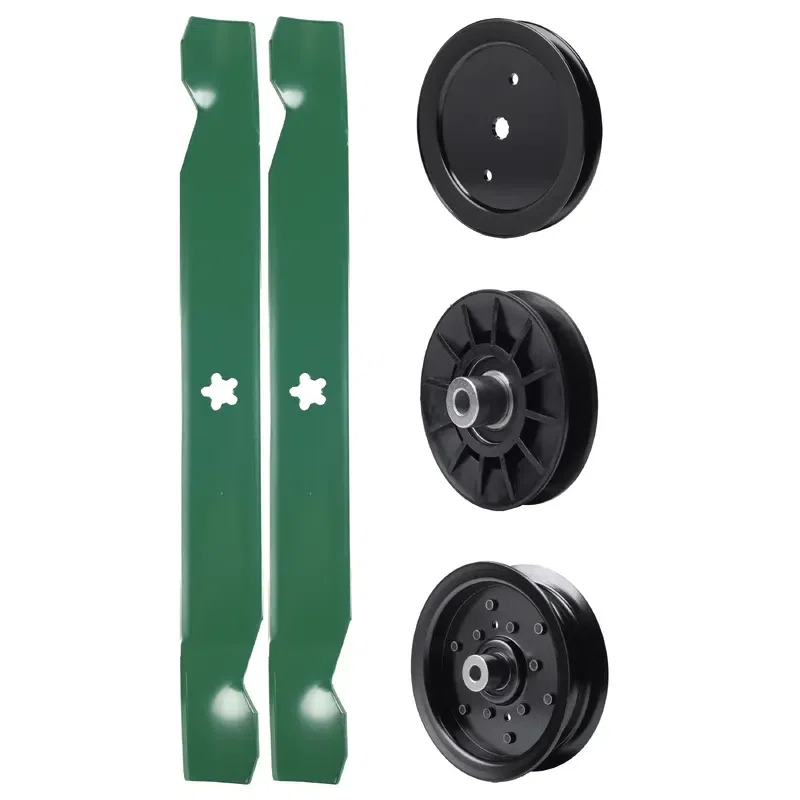 UDC Parts Mower Kit / Pulley 195945 + Pulley 532194326 + Pulley 532196106 + 2 Pack Blades 138971 / Fits Statesman SO20H42YT