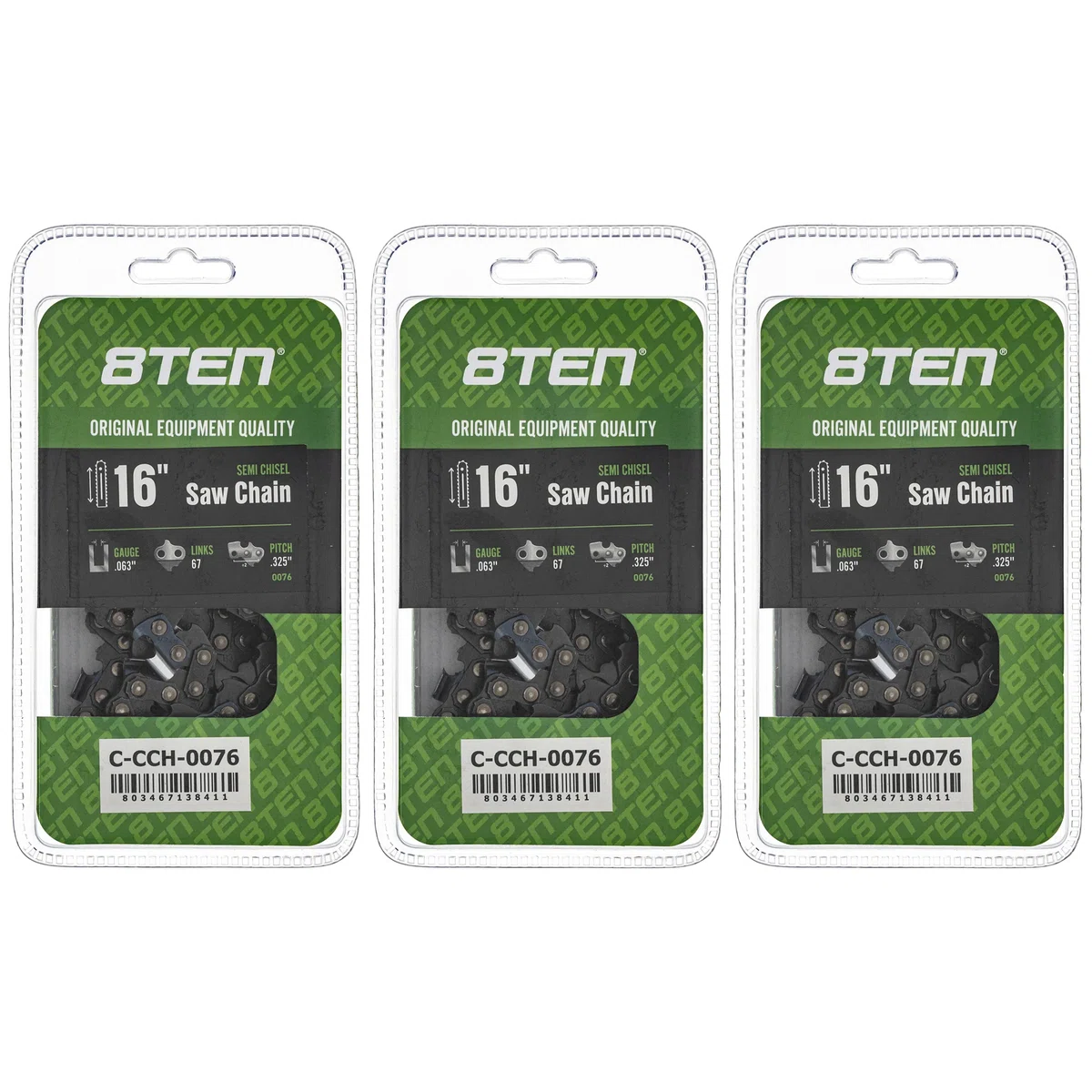 Chainsaw Chain 16 Inch .063 .325 67DL For Stihl Solo Homelite 22LPX067G 22BPX067G 22LGX067G | 3-PACK