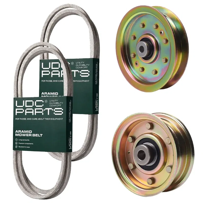 UDC Parts Mower Kit / Belt 754-04045 + Belt 754-0467 + Pulley 756-04224 + Pulley 956-04129 / Fits Troy-Bilt Bronco Range Rider Super Bronco