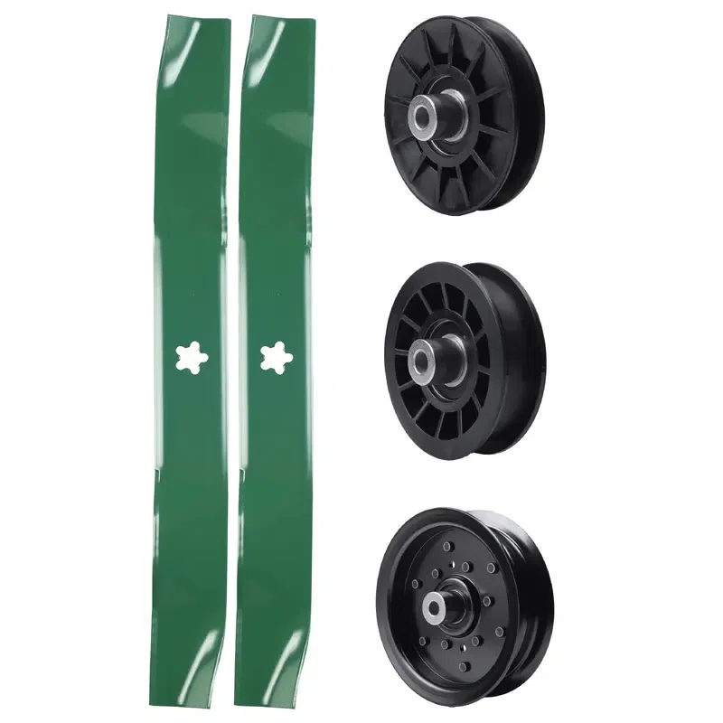 UDC Parts Mower Kit / Pulley 532194326 + Pulley 532196106 + Pulley 532194327 + 2 Pack Blades 134149 / Fits Poulan Pro PB145G42 PB15542LT PB175A42LT PB175A46 PB175G42 PB185A42 PB195A46LT PB195H42LT