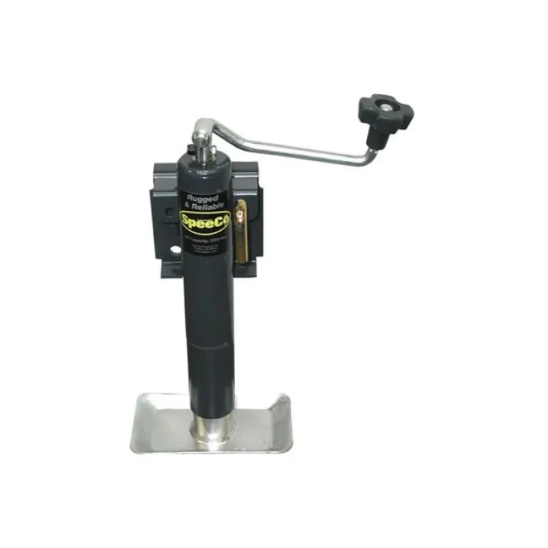 SpeeCo 2000 lb Flange (Weld) Mount Top Wind Jack with 10" Lift Height S10030100