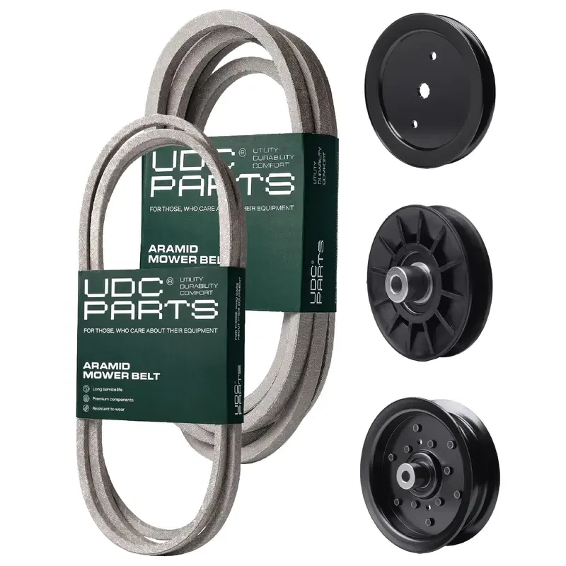 UDC Parts Mower Kit / Belt 140218 + Belt 197242 + Pulley 195945 + Pulley 532194326 + Pulley 532196106 / Fits Jonsered LT2223A2