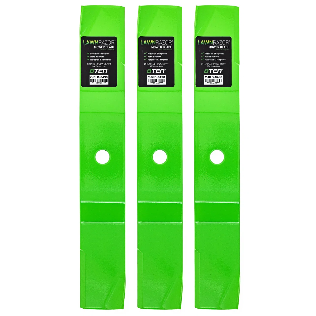 LawnRAZOR Low Lift Blade For Ariens Gravely EverRide 06404800 06401700 06401016 039586 039568 036785 | 3-PACK
