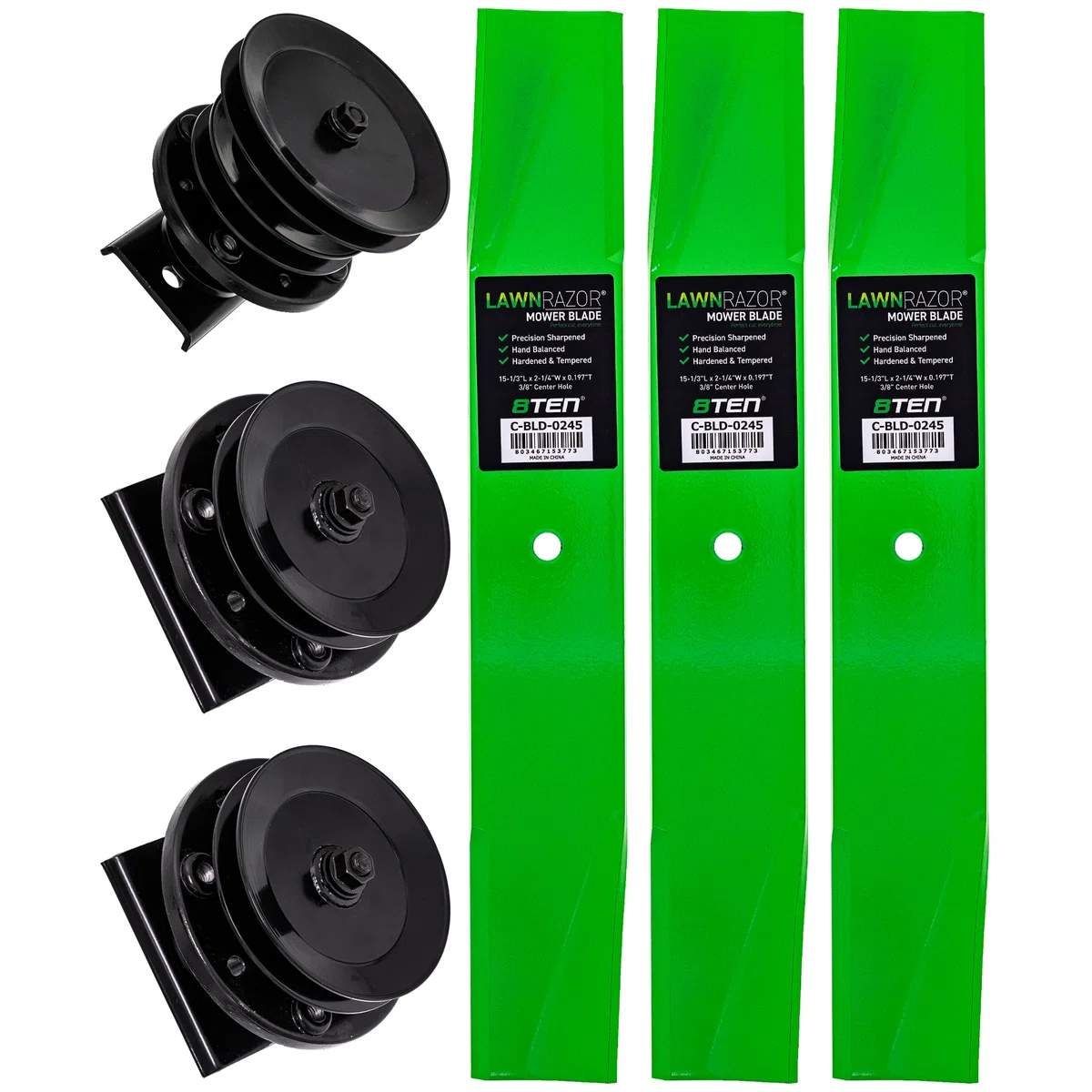 Mower Deck Blades & Spindles Kit For Poulan Roper Poulan Pro MK1014663