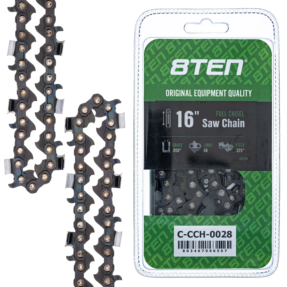 Chainsaw Chain 16 Inch .050 .325 66DL For Echo Husqvarna Makita 501840666 581643666 501840866