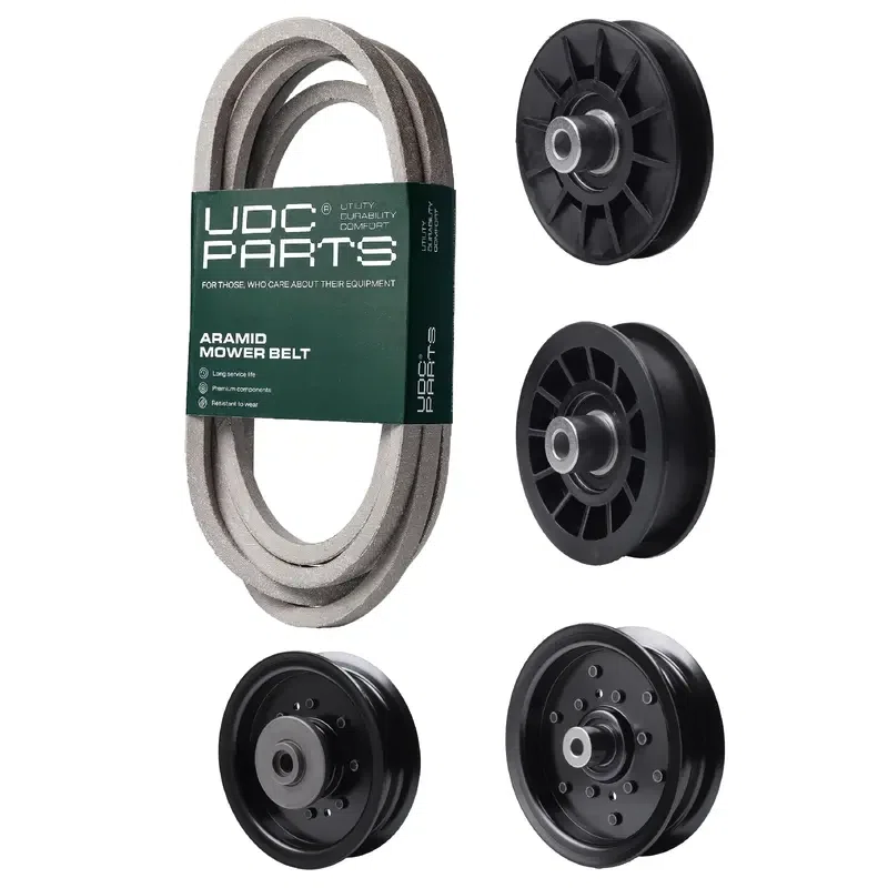 UDC Parts Mower Kit / Belt 197242 + Pulley 532194326 + Pulley 532196104 + Pulley 532196106 + Pulley 532194327 / Fits Husqvarna YTH220 Twin YTH2448T