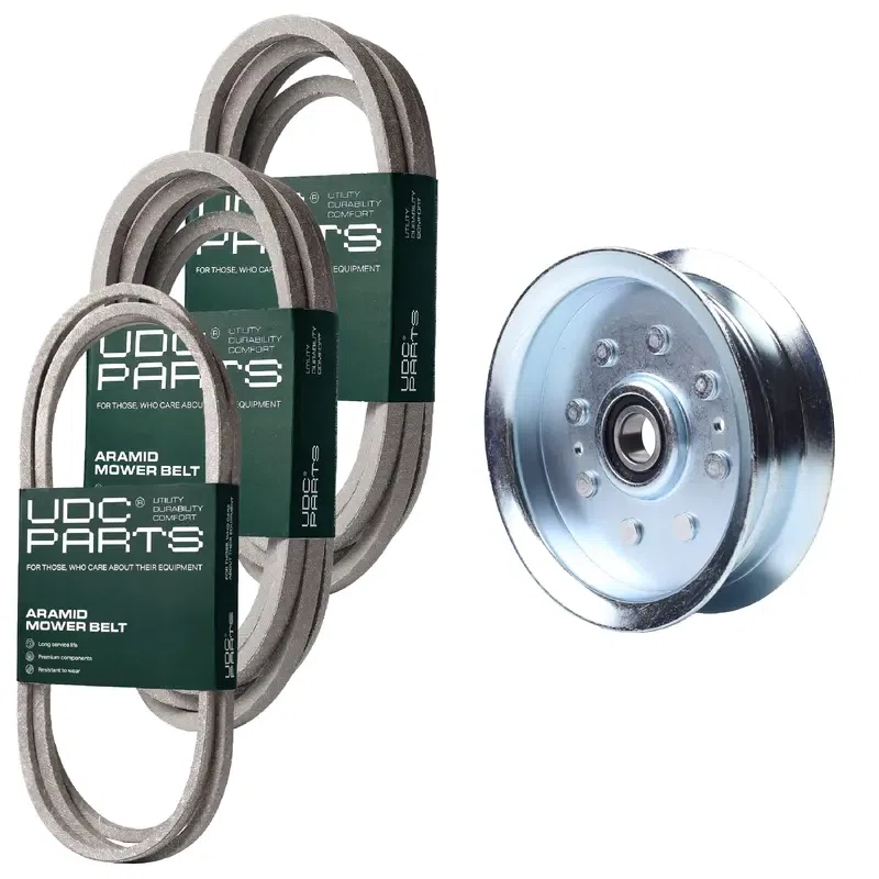 UDC Parts Mower Kit / Belt 754-04033 + Belt 754-04062 + Belt 754-04118 + Pulley GY20629 / Fits Yard-Man LT-46