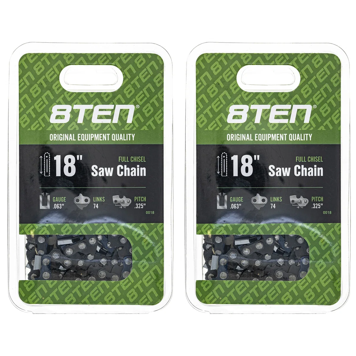 Chainsaw Chain 18 Inch .063 .325 74DL For Stihl Husqvarna Solo 591104274 501841774 H2874 36390050074 | 2-PACK