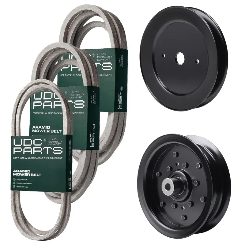 UDC Parts Mower Kit / Belt 140294 + Belt 196103 + Belt 197242 + Pulley 129861 + Pulley 532196106 / Fits Husqvarna GTH264T