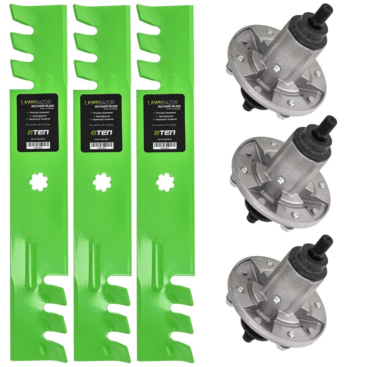 Mower Deck Blades & Spindles Kit For John Deere MK1001748