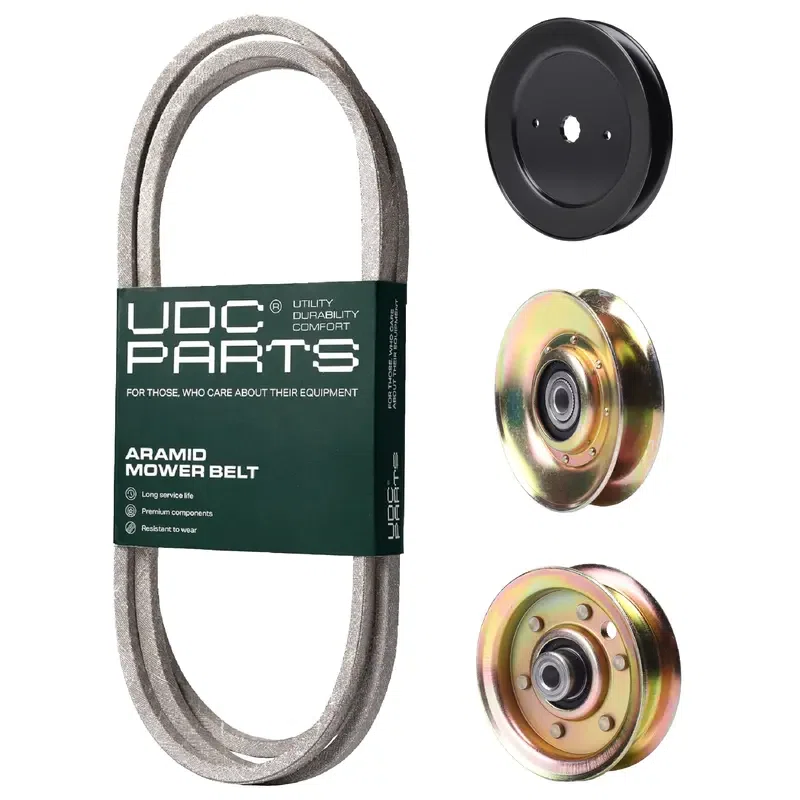 UDC Parts Mower Kit / Belt 180808 + Pulley 127783 + Pulley 129861 + Pulley 173437 / Fits Jonsered LT2122A2