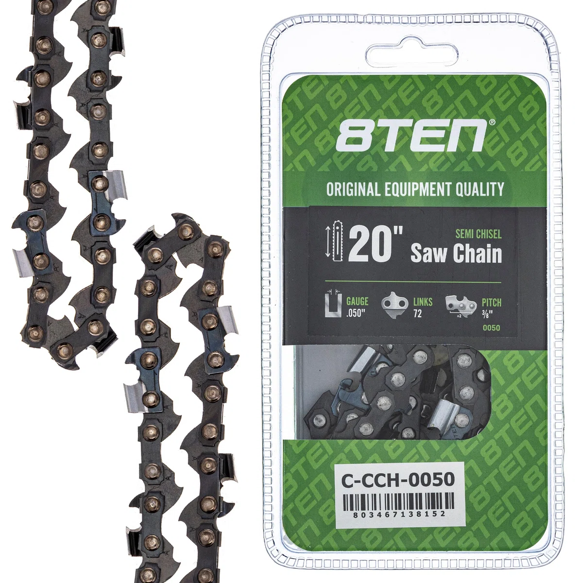 Chainsaw Chain 20 Inch .050 3/8 72DL For Stihl Husqvarna Solo 591132372 501846572 585550072