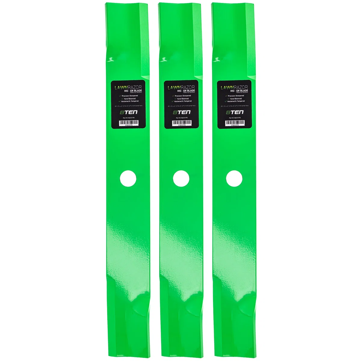 LawnRAZOR High Lift Blade For John Deere M141785 AM100538 M87622 M74175 M126098 AM104586 | 3-PACK